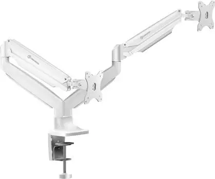 Кронштейн для монитора Onkron G200, настольный, поворот и наклон верт.перемещ., белый