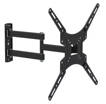 Кронштейн для телевизора Buro FL4S, 20-65", настенный, поворотно-выдвижной и наклонный, черный (bm25a74ts3)