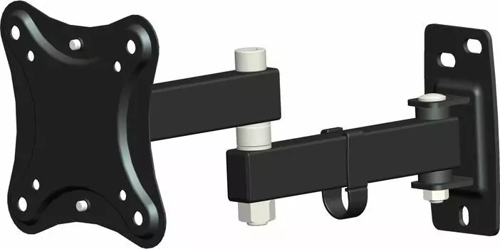 Кронштейн для телевизора Hama R1 118152, 10-27", настенный, поворотно-выдвижной и наклонный, черный (118152)