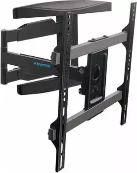 Кронштейн для телевизора Kromax ATLANTIS-60, 26-65", настенный, поворотно-выдвижной и наклонный, черный (28015)