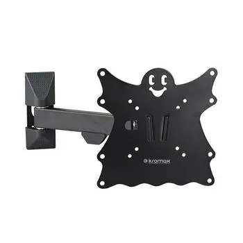 Кронштейн для телевизора Kromax Casper-203, 20-43", настенный, поворот и наклон, черный (20175)