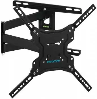 Кронштейн для телевизора Kromax DIX-19, 22-65", настенный, поворотно-выдвижной и наклонный, черный (20260)