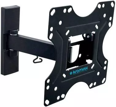 Кронштейн для телевизора Kromax OPTIMA-213, 20-43", настенный, поворот и наклон, черный (29009)