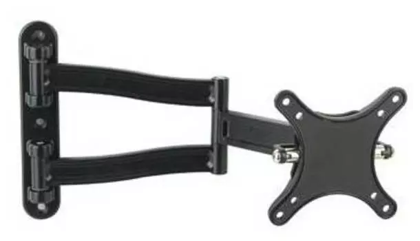 Кронштейн для телевизора Kromax TECHNO-1, 10-26", настенный, поворот и наклон, темно-серый (20062)