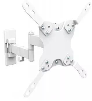 Кронштейн для телевизора Ultramounts UM864W, 13-42", настенный, поворотно-выдвижной и наклонный, белый