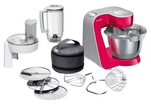 Кухонная машина Bosch MUM58420 рубиновый/серебристый