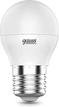 Лампа светодиодная Gauss Elementary 6Вт цок.:E27 (упак.:10шт)
