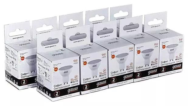 Лампа светодиодная Gauss Spotlight Elementary 9Вт цок.:GU10 кол.:А67 (упак.:10шт)