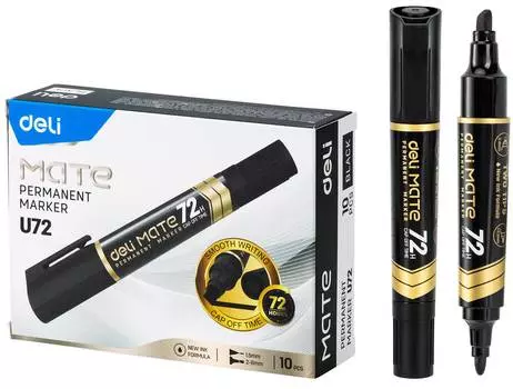 Маркер перманентный Deli EU72-BK