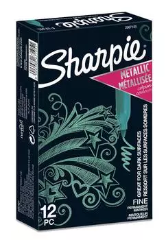 Маркер перманентный Paper Mate Metallic Fine 2067105/12 Sharpie (12шт.)