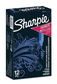 Маркер перманентный Paper Mate Metallic Fine 2067106/12 Sharpie (12шт.)