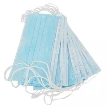 Маска Бюрократ FACEMASK-20 однораз. голубой (упак.:20pcs)
