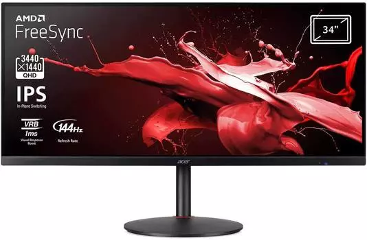 Монитор 34" Acer Nitro XV340CKPbmiipphzx, 3440х1440, 144 Гц, IPS, черный (um.cx0ee.p05)