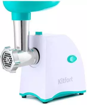Мясорубка Kitfort КТ-2111-3 белый/бирюзовый