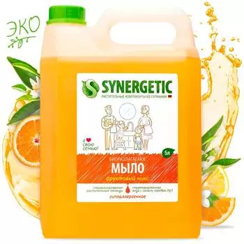 Мыло жидкое Synergetic 5л фруктовый микс (105502)