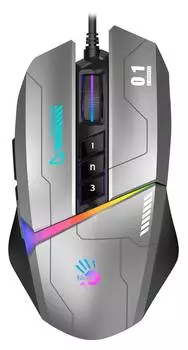 Мышь A4Tech Bloody W60 Max Gun, серый/черный