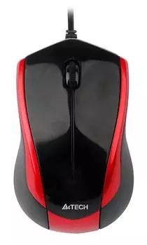 Мышь A4Tech V-Track Padless N-400, черный/красный (n-400-2)
