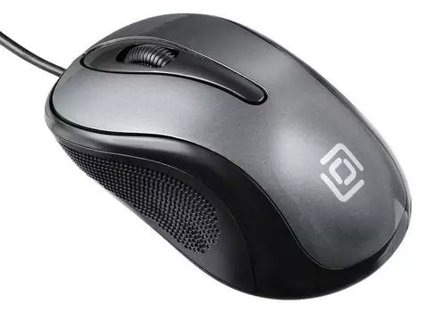 Мышь Оклик 385M, черный/серый (1066863)