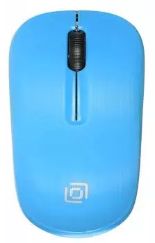 Мышь Оклик 525MW, черный/голубой (1090724)