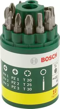 Набор бит Bosch Promoline универсал. (10пред.) для шуруповертов/дрелей (2607019452)
