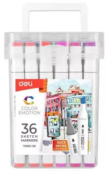 Набор маркеров для скетчинга Deli E70801-36 Color Emotion 36цв. (36шт.)