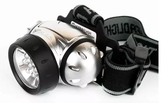 Налобный фонарь Ultraflash LED5351, серебристый, 15lm (10260)