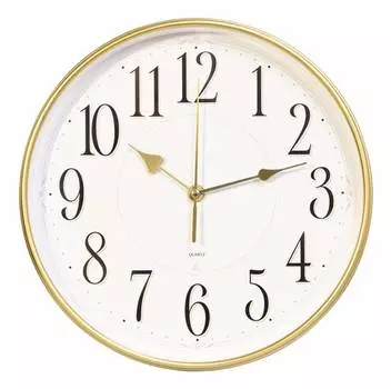 Настенные часы Бюрократ WallC-R76P белый (wallc-r76p29/gold)