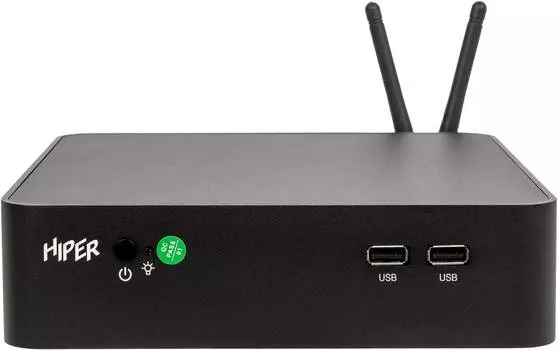 Неттоп Hiper M8, Intel Celeron J4125, DDR4 4ГБ, SSD 256ГБ, Intel UHD Graphics 600, Free DOS, черный (i81n8cl87t)
