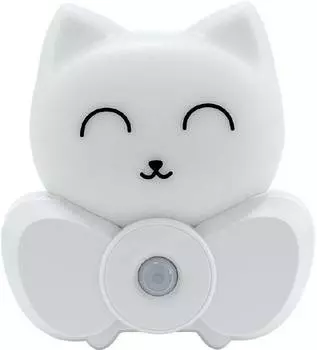 Ночник Lucia Мяу пластик белый (135)