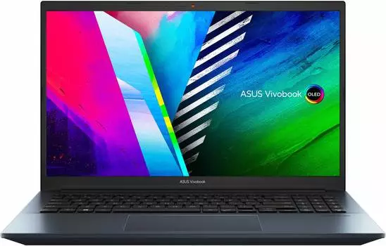 Ноутбук Asus VivoBook Pro M3500QC-L1340W, 15.6", OLED, AMD Ryzen 5 5600H, DDR4 16ГБ, SSD 512ГБ, NVIDIA GeForce RTX 3050 для ноутбуков 4ГБ, синий (90nb0ut2-m004l0)