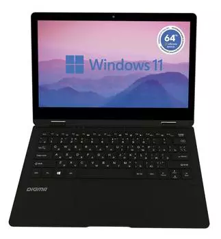 Ноутбук Digma EVE 11 C421Y, 11.6", TN, Intel Celeron N4020C 4ГБ, Intel UHD Graphics 600, черный (ncn114bxw01)