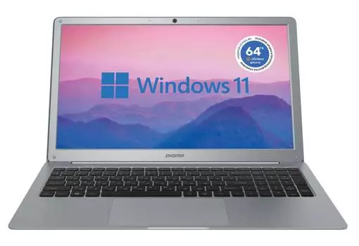 Ноутбук Digma EVE 15 P418, 15.6", IPS, Intel Celeron N4020C 4ГБ, Intel UHD Graphics 600, серый космос (ncn154bxw01)