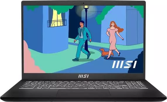 Ноутбук MSI Modern 15 B12HW-002XRU, 15.6", IPS, Intel Core i5 1235U, DDR4 8ГБ, SSD 512ГБ, Intel Arc A370M 4ГБ, черный (9s7-15h212-002)