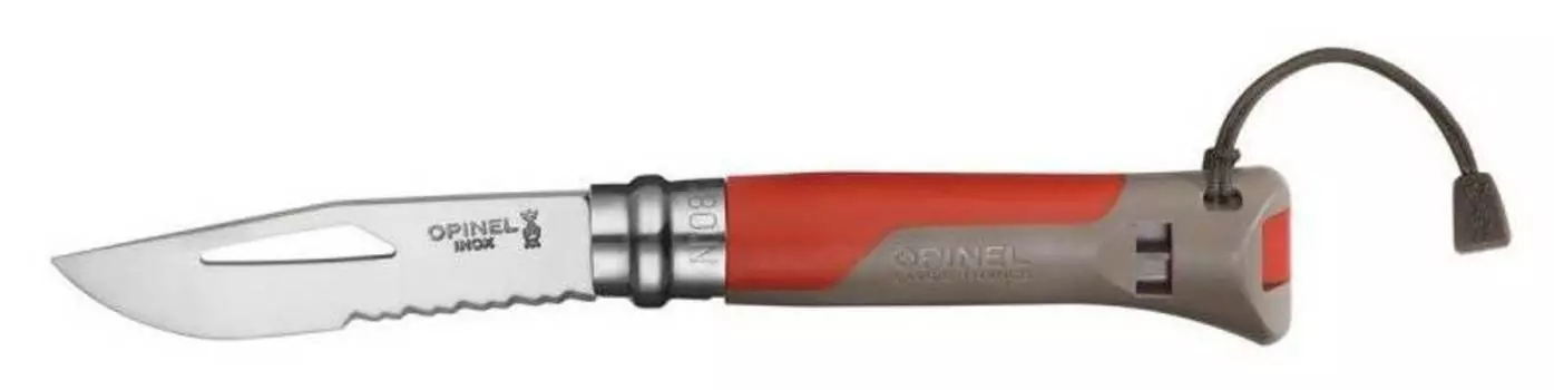 Нож Opinel Outdoor Earth №08 8VRI красный/серый (001714)