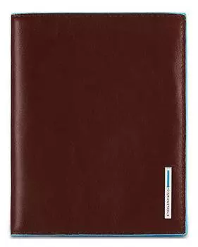 Обложка для паспорта Piquadro Blue Square коричневый, кожа натуральная (pp1660b2/mo)