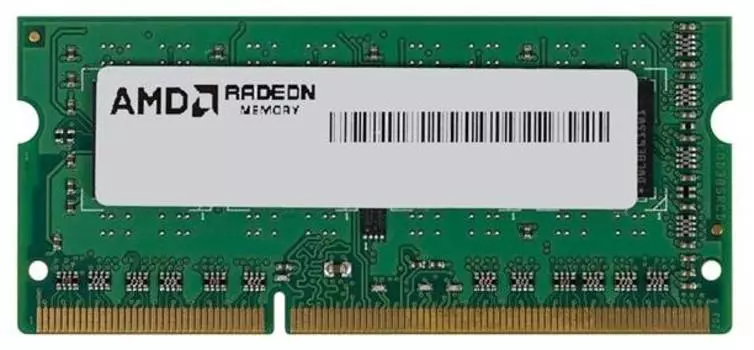 Оперативная память AMD DDR3 - 4Gb, 1600 МГц, SO-DIMM, CL11 (r534g1601s1s-ugo)