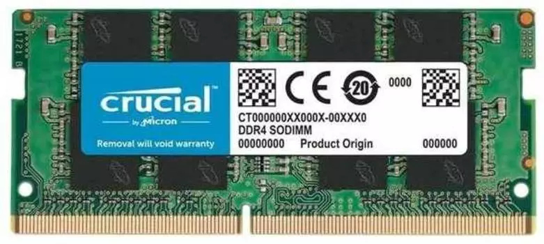 Оперативная память Crucial Basics DDR4 - 8Gb, 2666 МГц, SO-DIMM, CL19 (cb8gs2666)