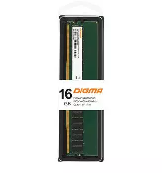 Оперативная память Digma DDR5 - 16Gb, 4800 МГц, DIMM, CL40 (dgmad54800016s)