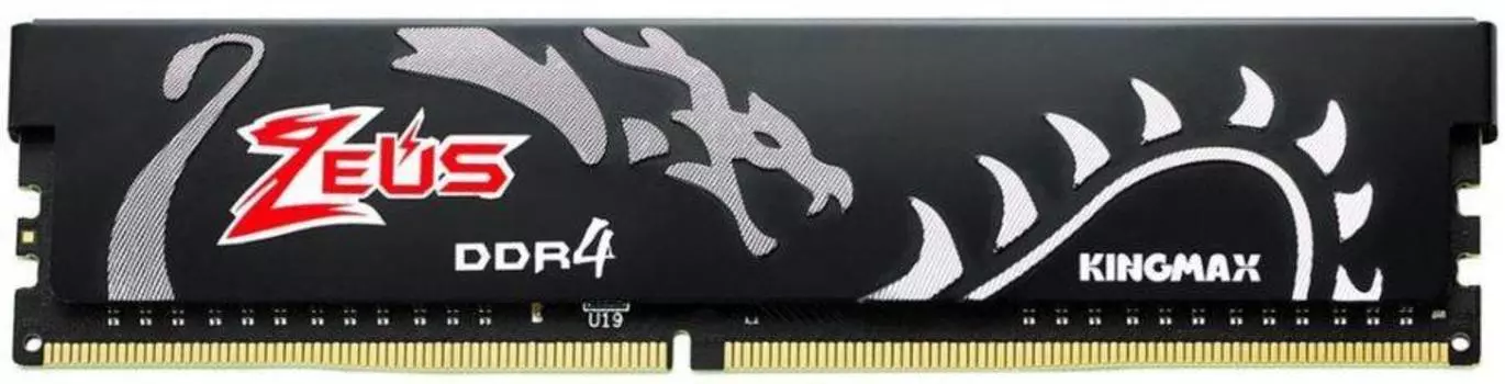 Оперативная память Kingmax Zeus Dragon DDR4 - 8Gb, 3200 МГц, DIMM, CL16 (km-ld4a-3200-08gshb16)