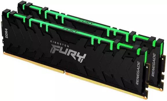 Оперативная память Kingston Fury Renegade RGB DDR4 - 2x 8Gb, 3200 МГц, DIMM, CL16 (kf432c16rbak2/16)