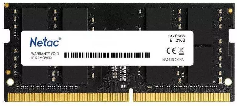 Оперативная память Netac Basic DDR4 - 8Gb, 3200 МГц, SO-DIMM, CL22 (ntbsd4n32sp-08)