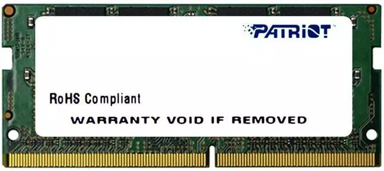 Оперативная память Patriot Signature DDR4 - 16Gb, 2666 МГц, SO-DIMM, CL19 (psd416g26662s)