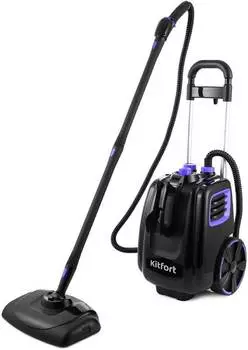 Пароочиститель напольный Kitfort КТ-933 черный/фиолетовый