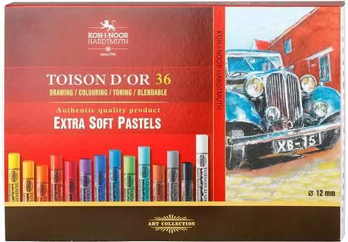 Пастель сухая Koh-I-Noor Toison D or Extra Soft 8555 36 цветов (8555036001kz)