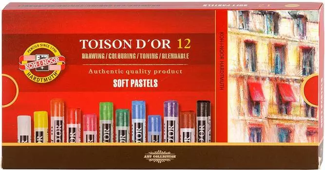 Пастель сухая Koh-I-Noor Toison D or Soft 8512 12 цветов (8512012005ks)