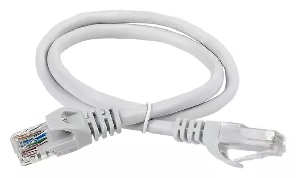 Патч-корд ITK PC01-C5EU-1M вилка RJ-45-вилка RJ-45 кат.5е 1м серый (плохая упаковка)