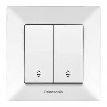 Переключатель Panasonic Arkedia белый глянцевый (wmtc00112wh-ru)
