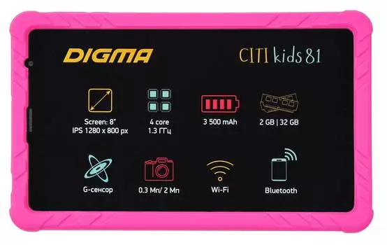 Планшет 8" Digma CITI Kids 81 32ГБ розовый (cs8233mg)