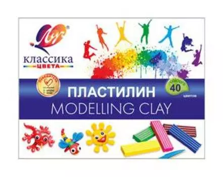 Пластилин Луч Классика, 40 цветов (30с 1922-08)