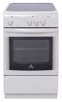 Плита электрическая De Luxe 506003.04эс, стеклокерамика, белый